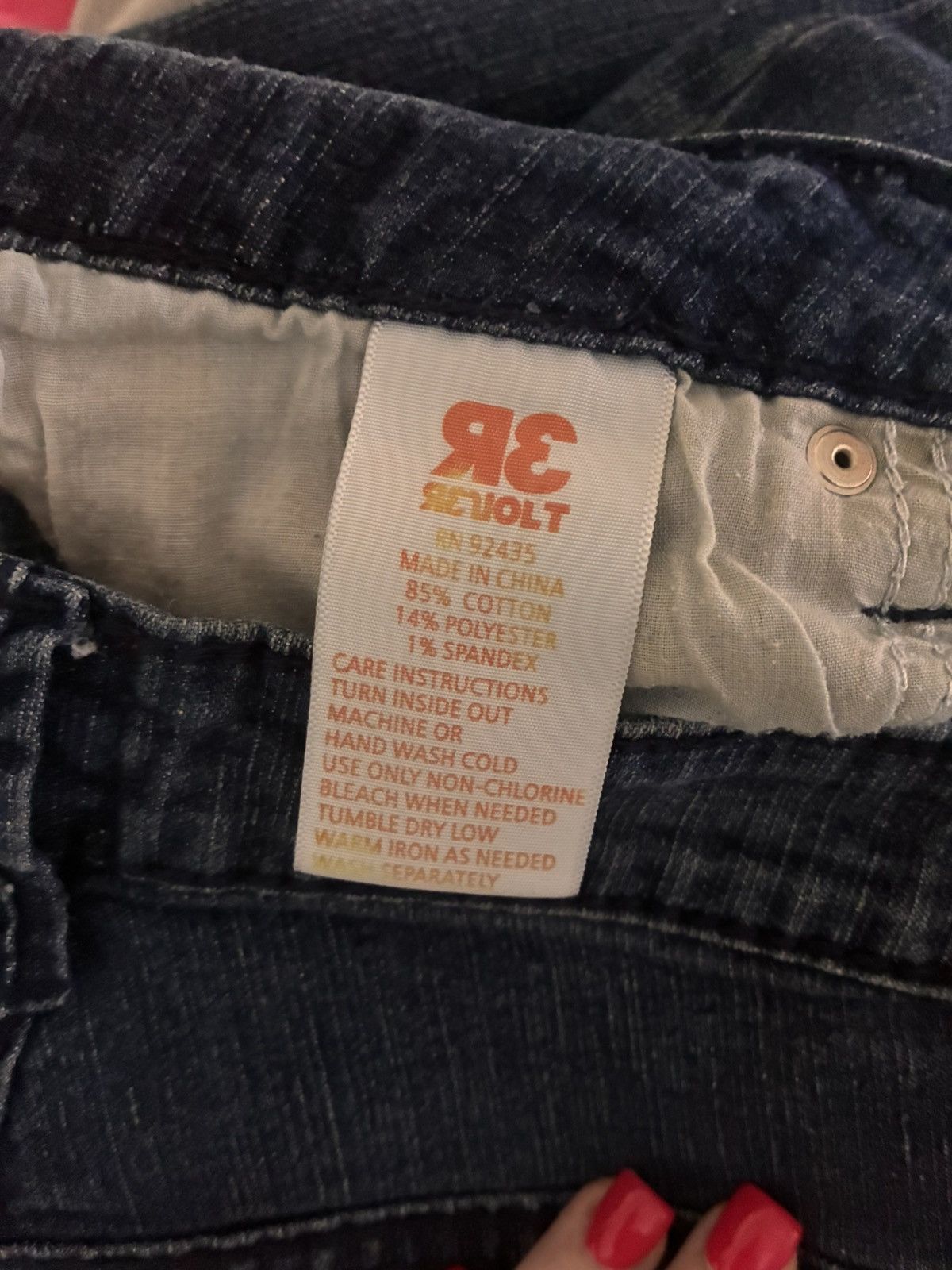 Other Early 2000s Dark Wash R3volt Low rise Boot Cut Jeans Size 37" - 6 Thumbnail