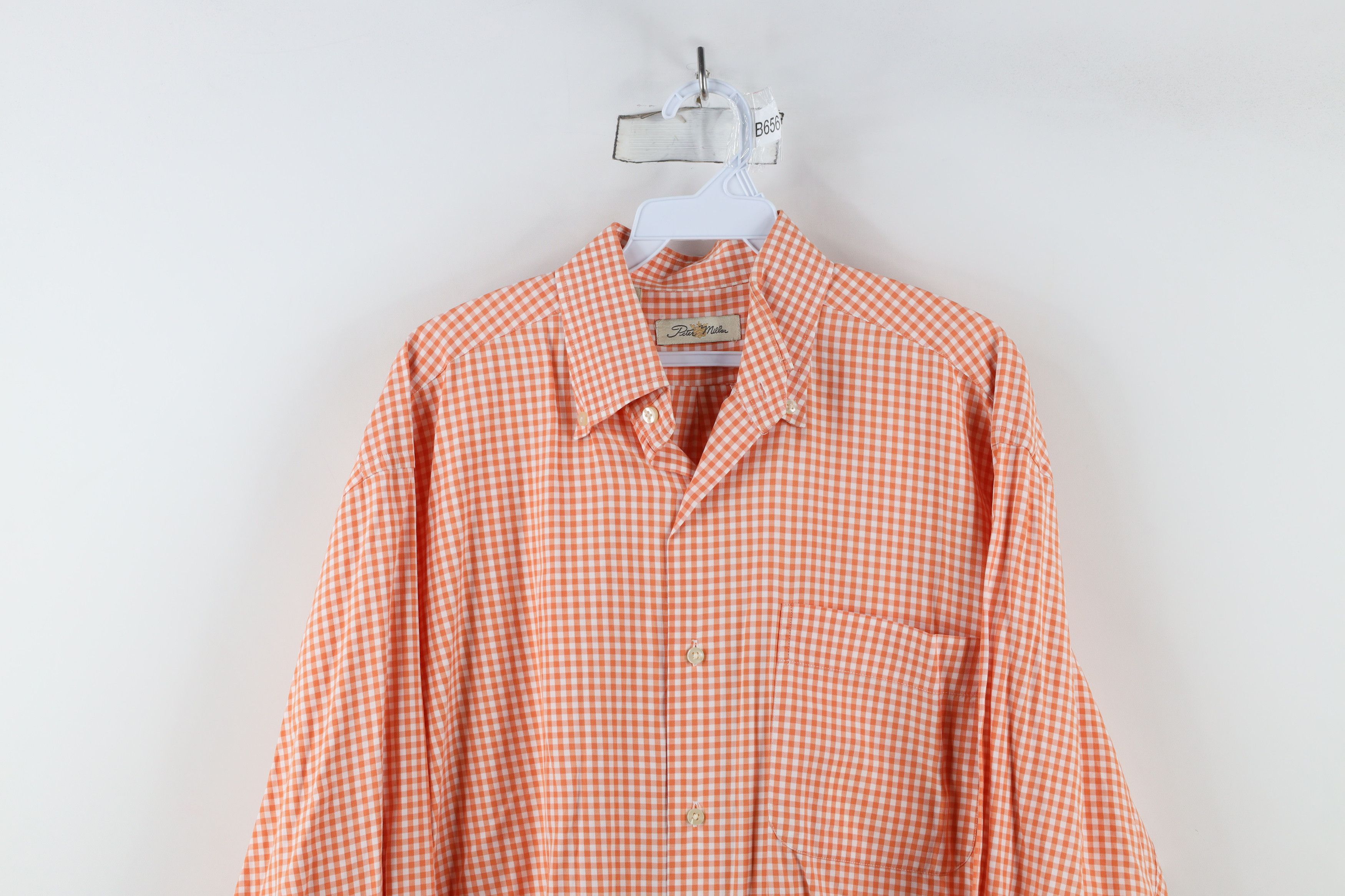 Peter Millar × Vintage Peter Millar Gingham Plaid Collared Button Down Shirt Cotton Size US M / EU 48-50 / 2 - 2 Thumbnail