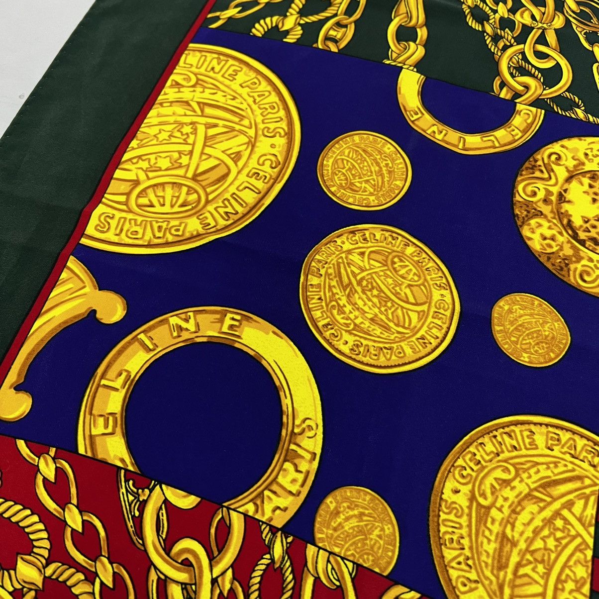 Celine × Vintage Vintage Celine Silk Scarve Scarf Size ONE SIZE - 7 Thumbnail