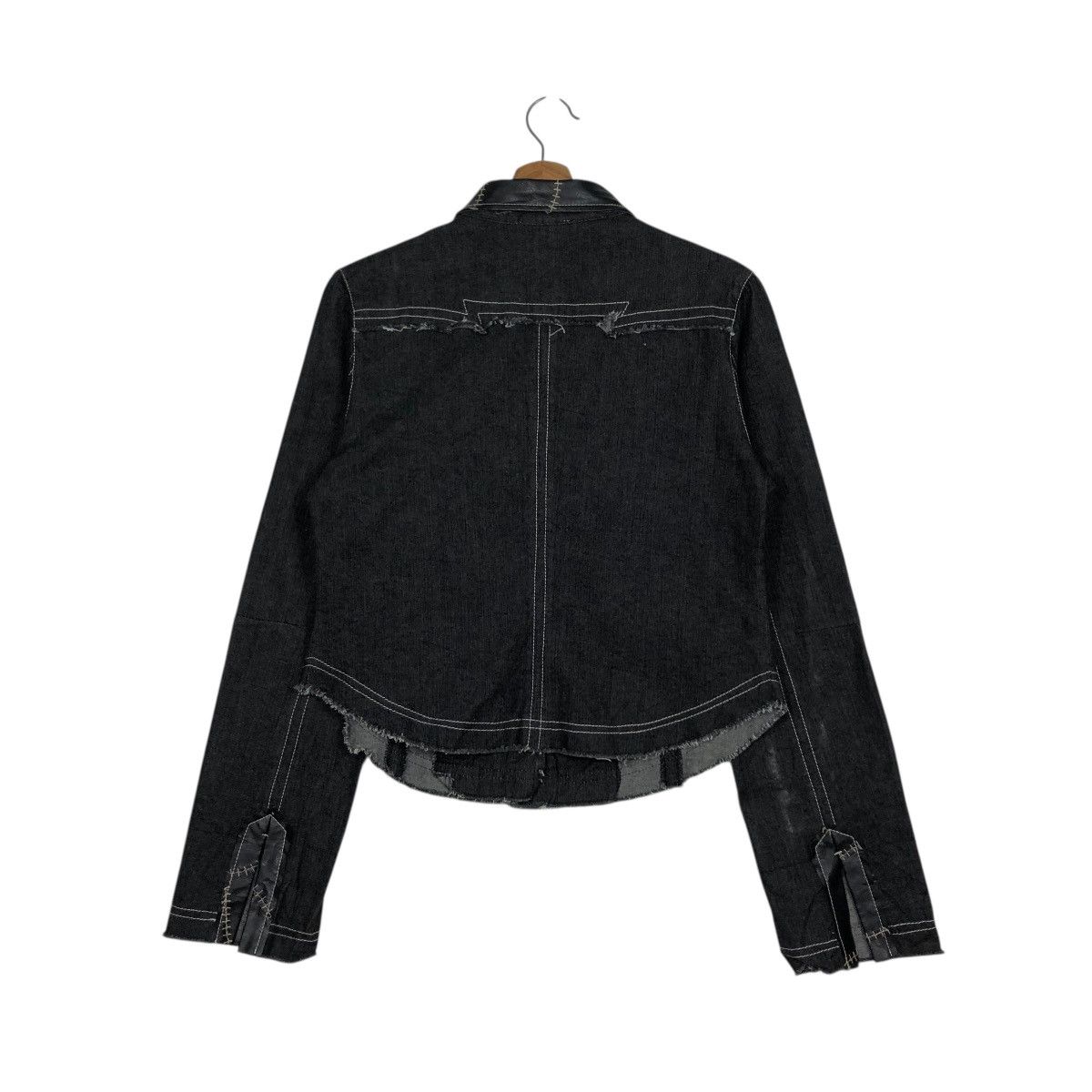 Japanese Brand 🔥VINTAGE CROPPED DENIM BIKER JACKET CARLOPIK ISSEY MIYAKE Size M / US 6-8 / IT 42-44 - 10 Thumbnail