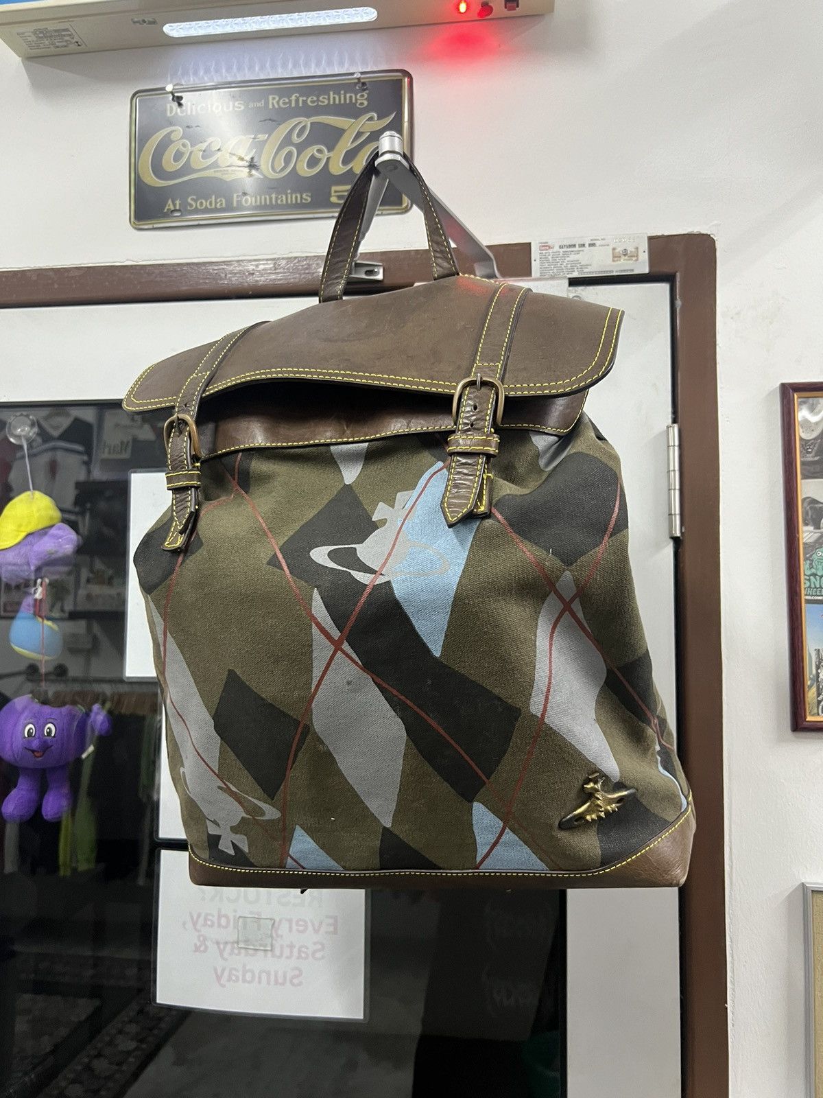 Vivienne Westwood Vivienne Westwood Africa Harlequin Steamer Rucksack. Size ONE SIZE - 1 Thumbnail