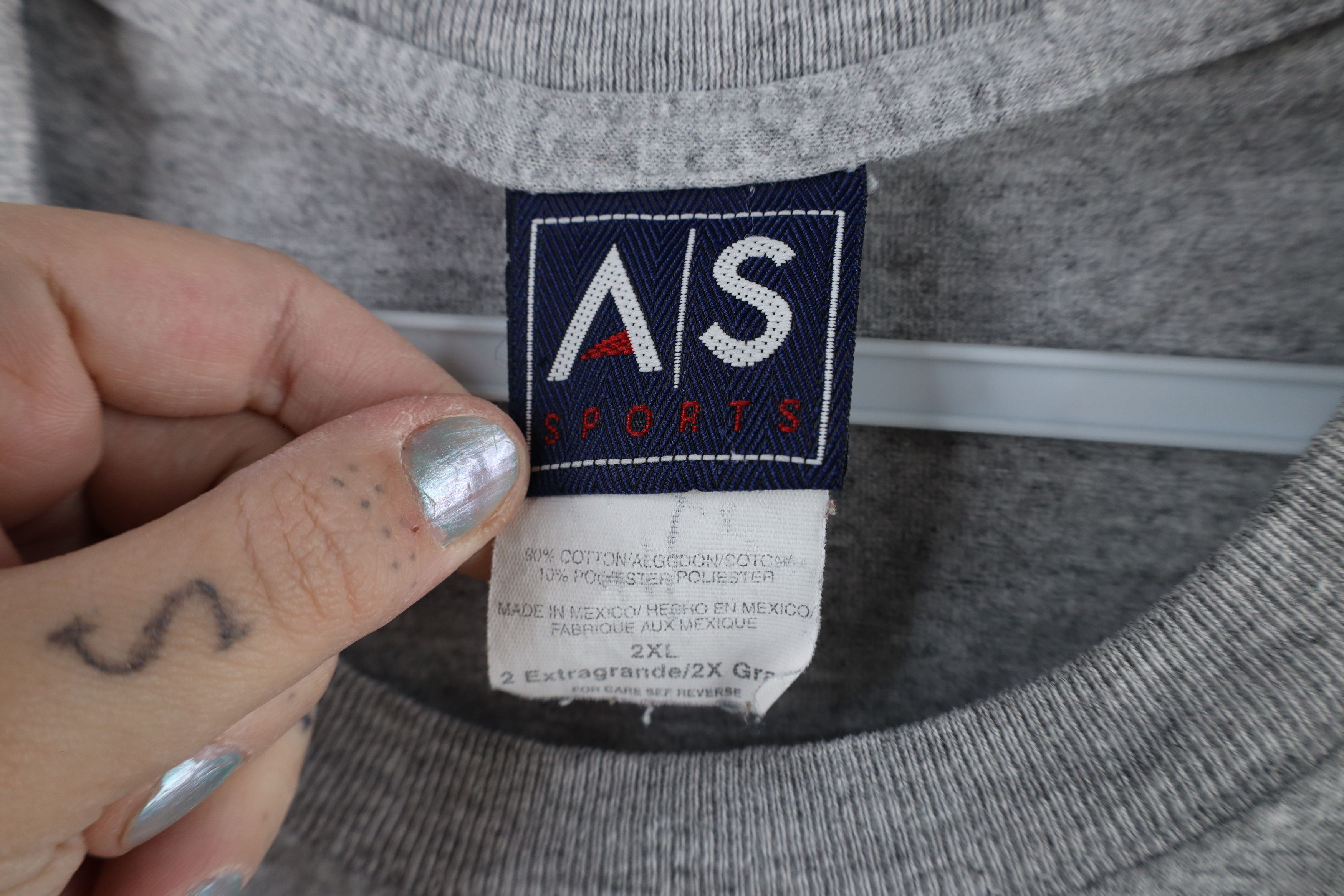 Vintage Vintage Spell Out Ohio State University T-Shirt Heather Gray Size US XXL / EU 58 / 5 - 6 Thumbnail