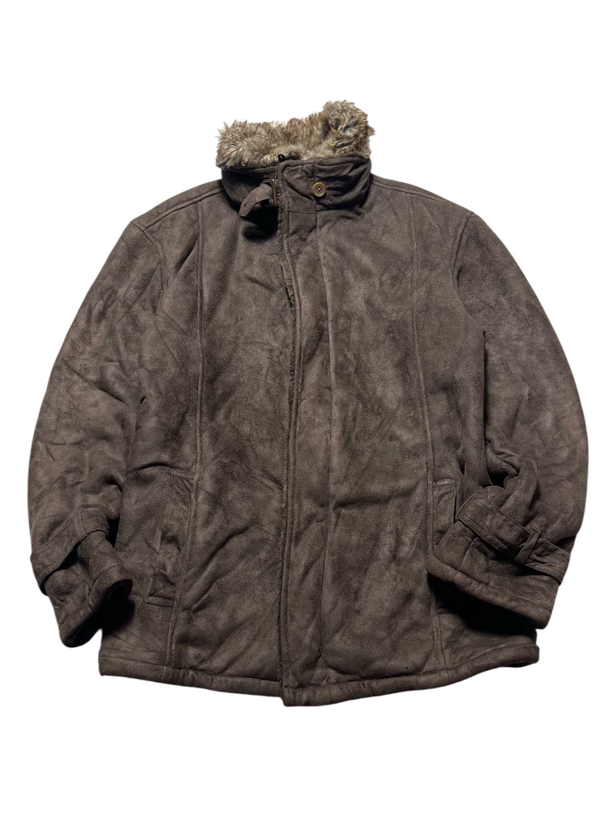 Japanese Brand Japanese Archive Vkei Fur Sherpa Suede Jacket Size US M / EU 48-50 / 2 - 3 Thumbnail