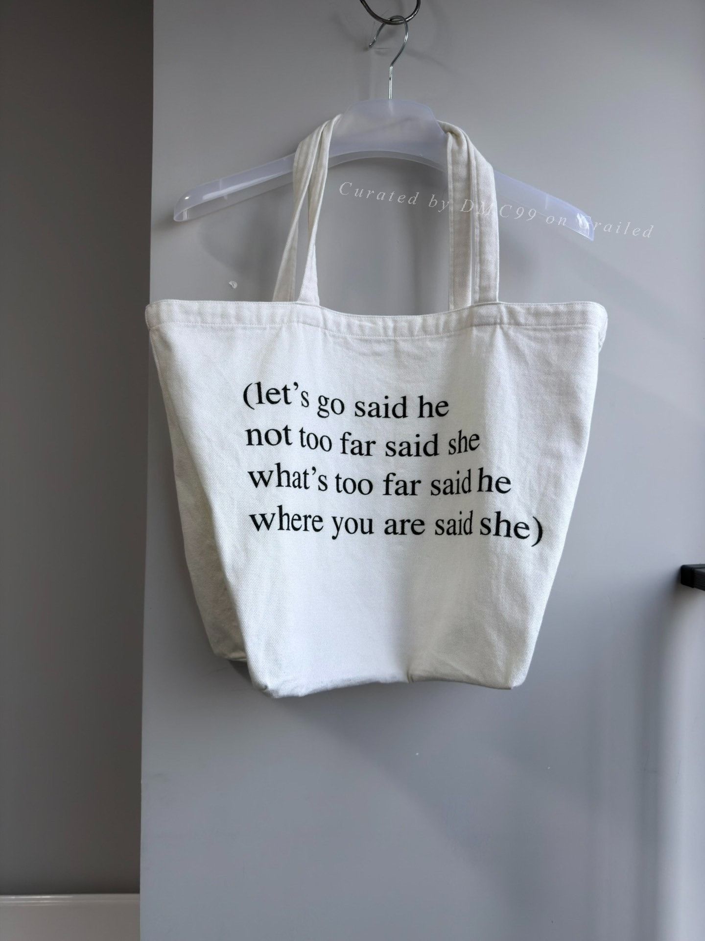 Ann Demeulemeester Ann Demeulemeester 16ss Poem Cotton Bag Size ONE SIZE - 1 Thumbnail
