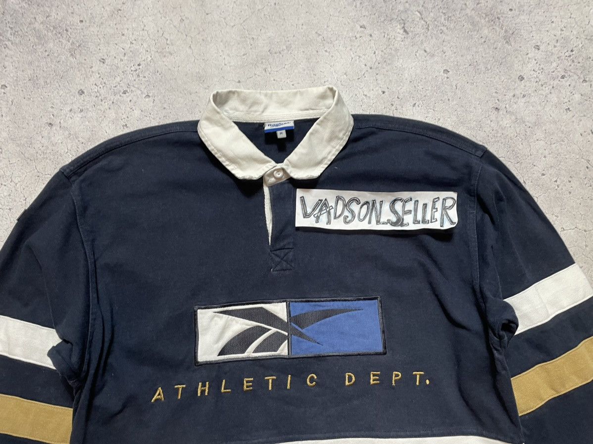 Reebok × Vintage Vintage Rugby Sweatshirt Reebok Y2K Big Logo Retro Size US M / EU 48-50 / 2 - 6 Thumbnail