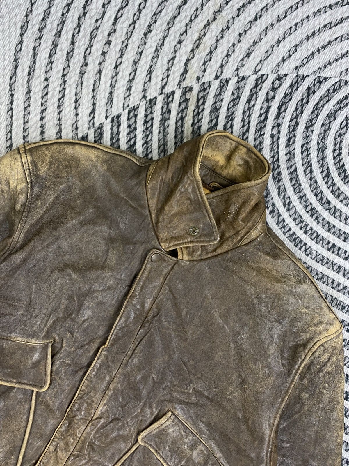 Leather Vtg Japanese Fashion Leather A-2 Bomber Jacket Size US L / EU 52-54 / 3 - 8 Thumbnail