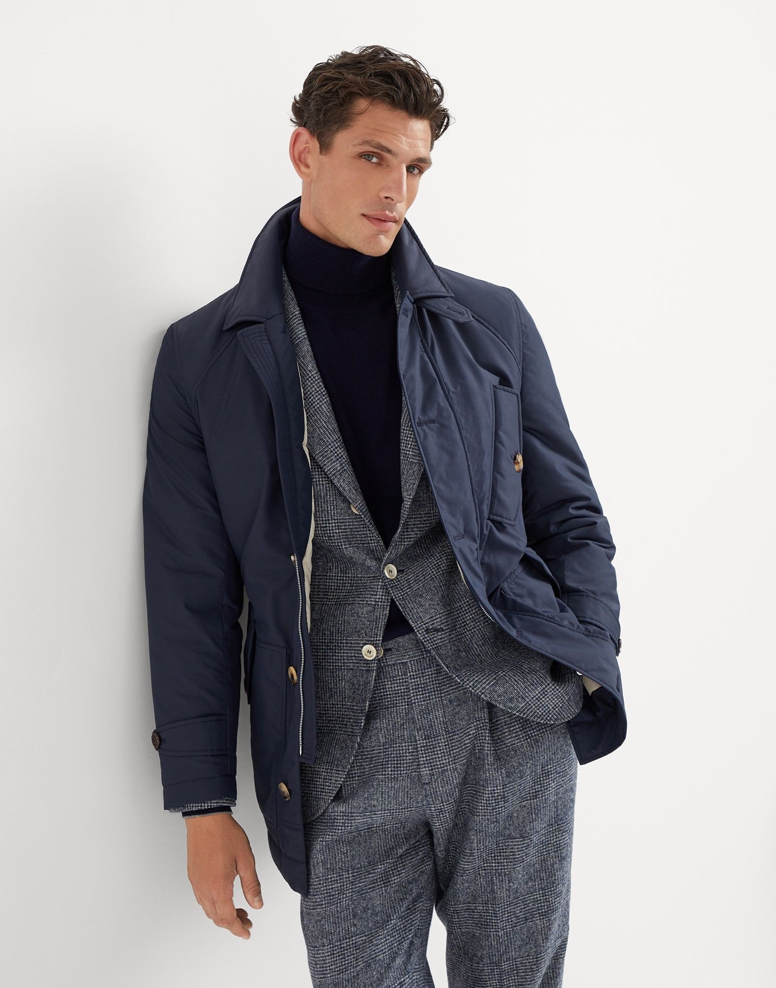 Brunello Cucinelli o1w1db10326 Wr Padded Jacket in Blue Size US S / EU 44-46 / 1 - 4 Thumbnail