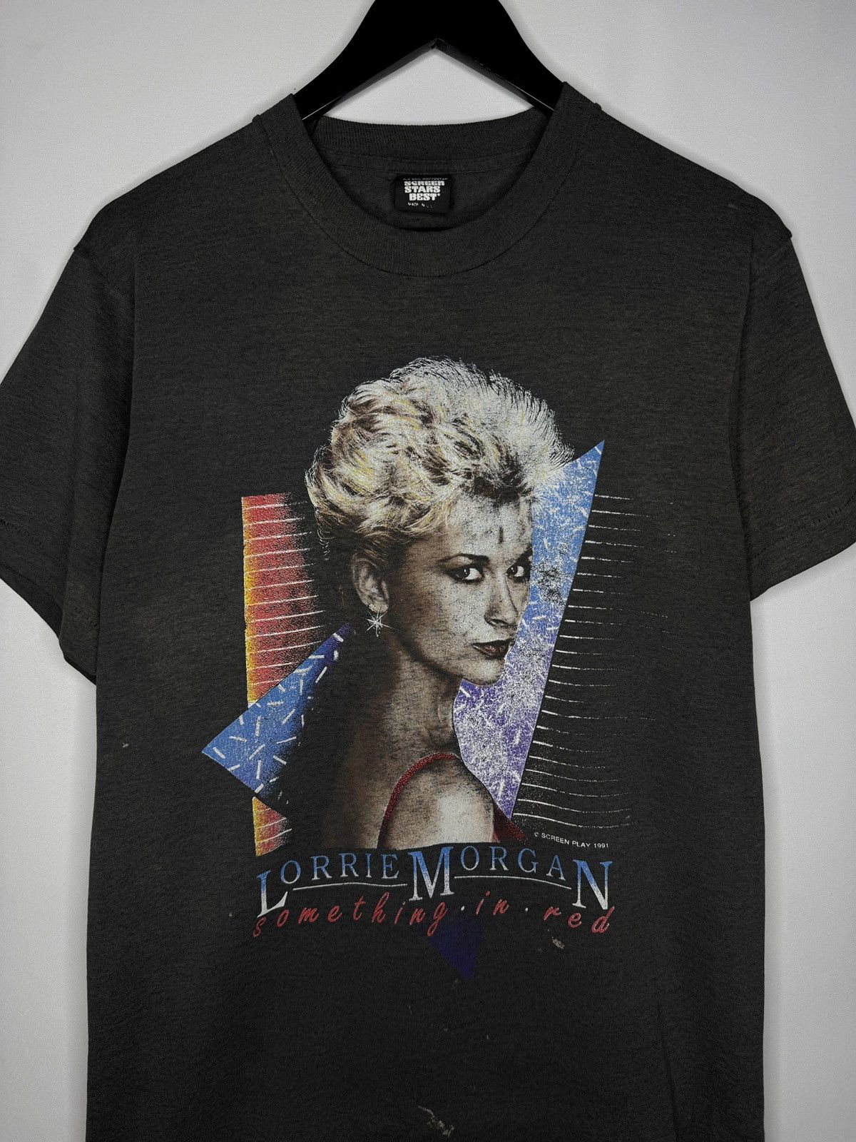 Band Tees × Vintage Vintage 1991 Lorrie Morgan Something in Red Band Tee Shirt Size US M / EU 48-50 / 2 - 2 Thumbnail