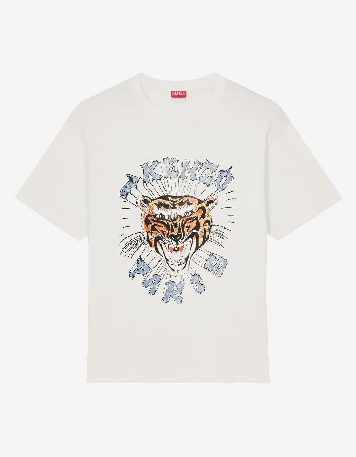 image of Off White 'Kenzo Drawn Varsity' Oversized T-Shirt, Men's (Size XS)