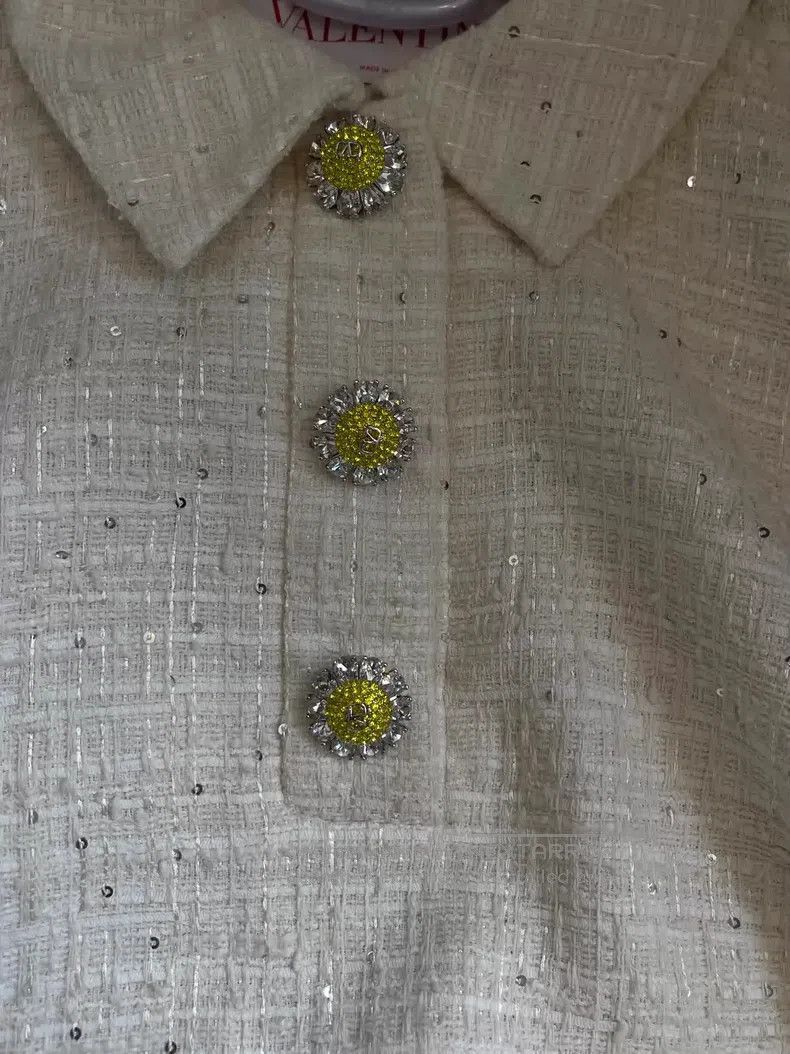 Valentino Valentino Doll collar, sequin woolen short-sleeve dress Size M / US 6-8 / IT 42-44 - 3 Thumbnail