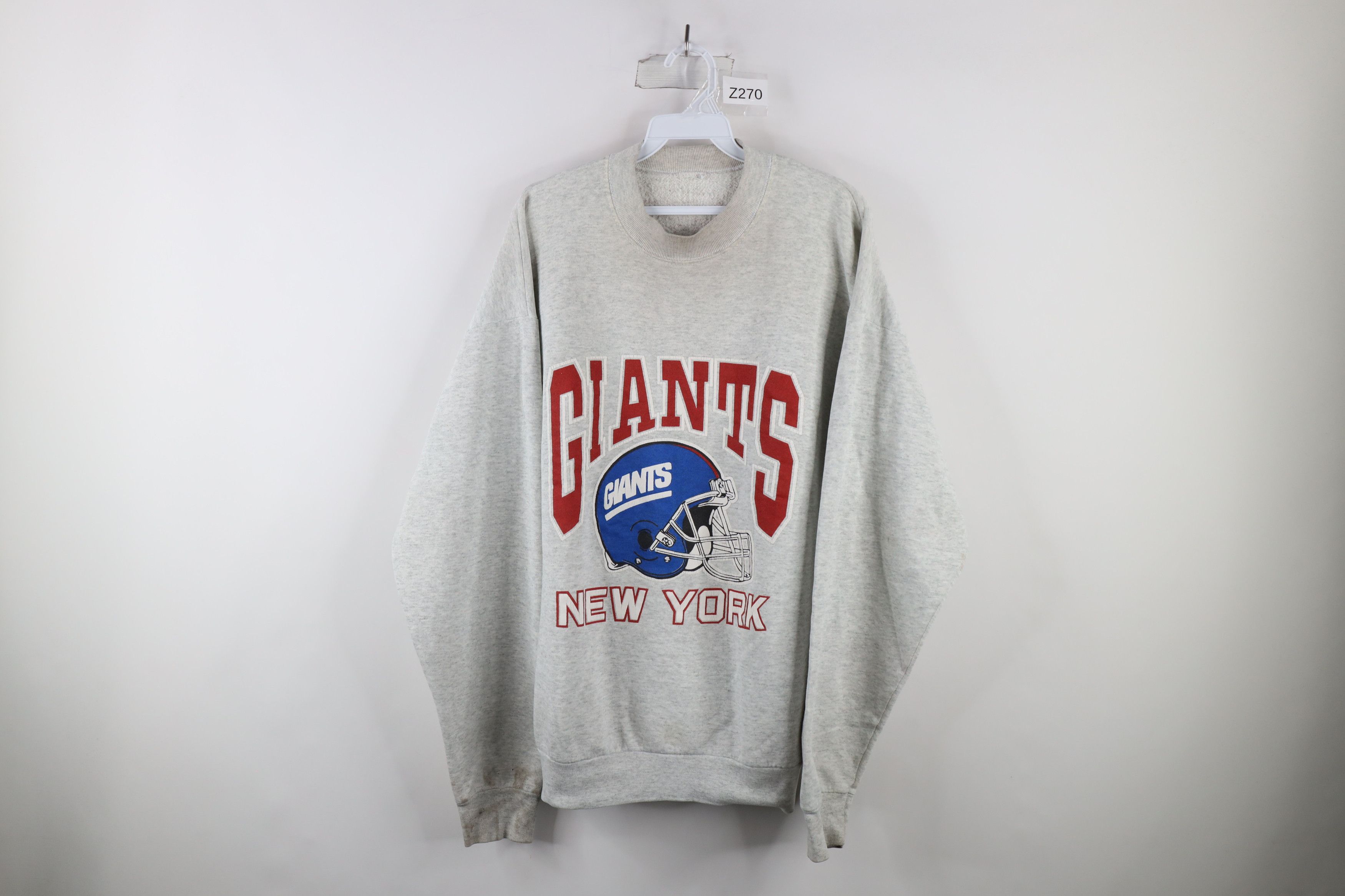 Vintage 90s Out New York Giants Football Sweatshirt Gray