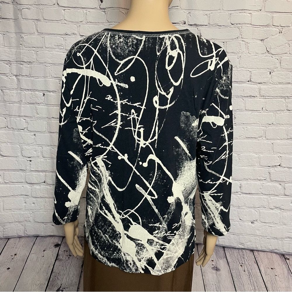 Other New Talk Of The Walk 3/4 Sleeve Cotton Top Tunic Size L Size L / US 10 / IT 46 - 4 Thumbnail