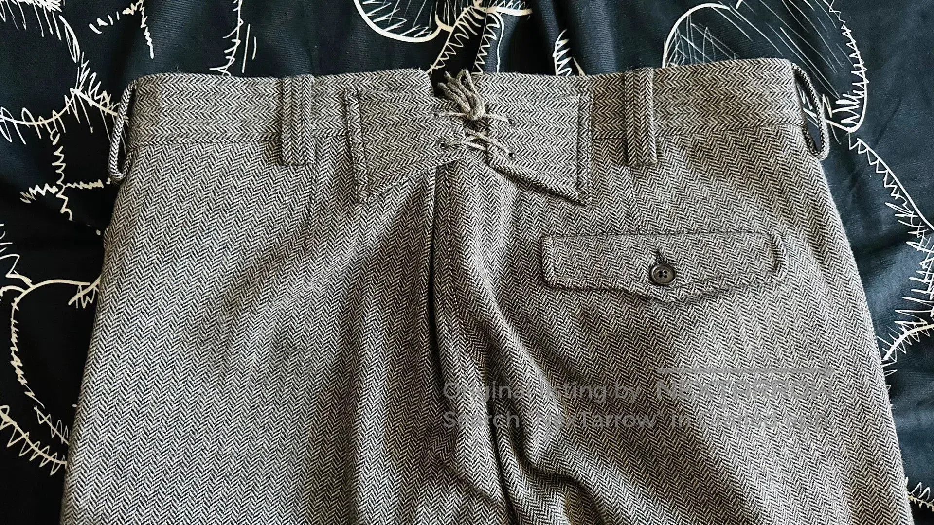Japanese Brand Italian Wool Work Pants with Horn Buttons. Size US 40 / EU 56 - 7 Thumbnail