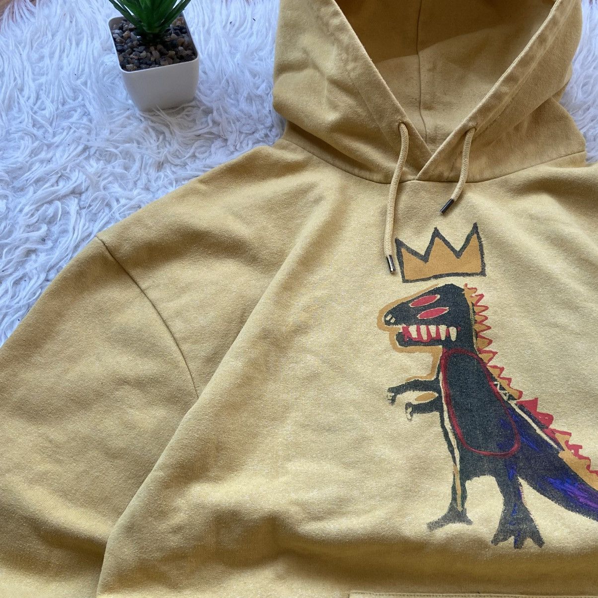 Jean-Michel Basquiat 📌 Crazy Jean-Michel Basquiat x Pull & Bear Dino Hoodie Size US L / EU 52-54 / 3 - 3 Thumbnail