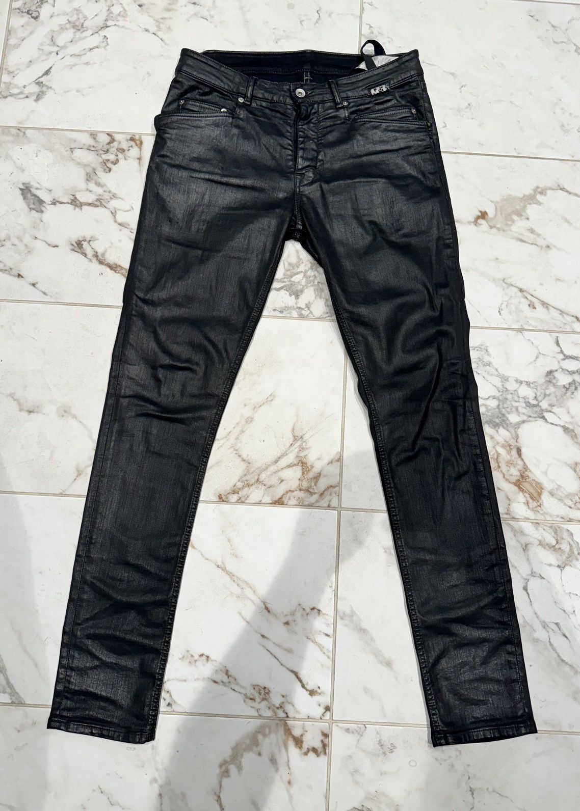 Rick Owens × Rick Owens Drkshdw Rick Owens black waxed Tyrone