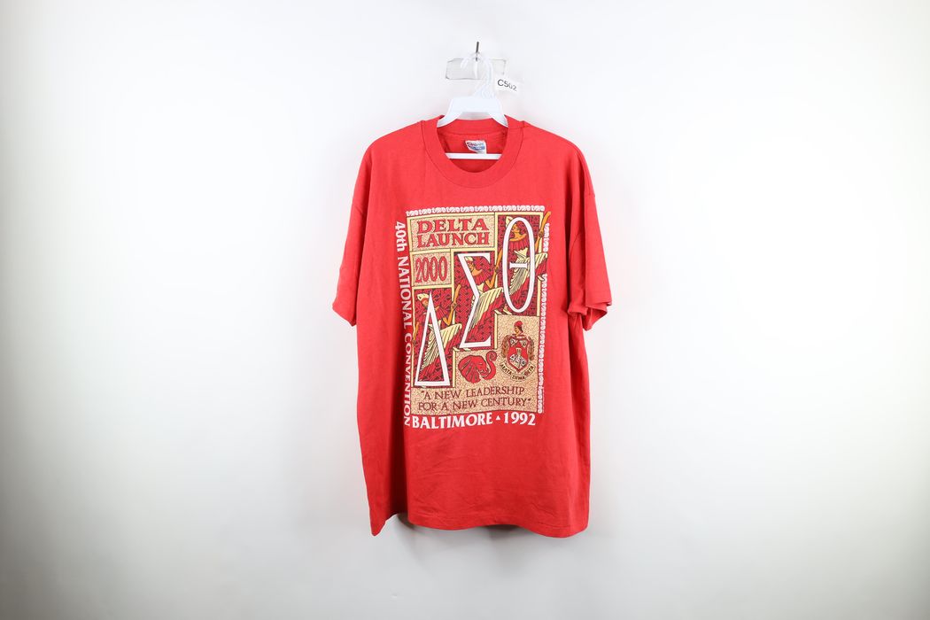 Vintage Vintage 90s Spell Out Delta Sigma Theta Sorority T-Shirt USA ...