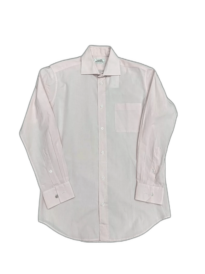 Hermes Hermes Pink Pocket Long Sleeve Shirt Size US M / EU 48-50 / 2 - 1 Thumbnail