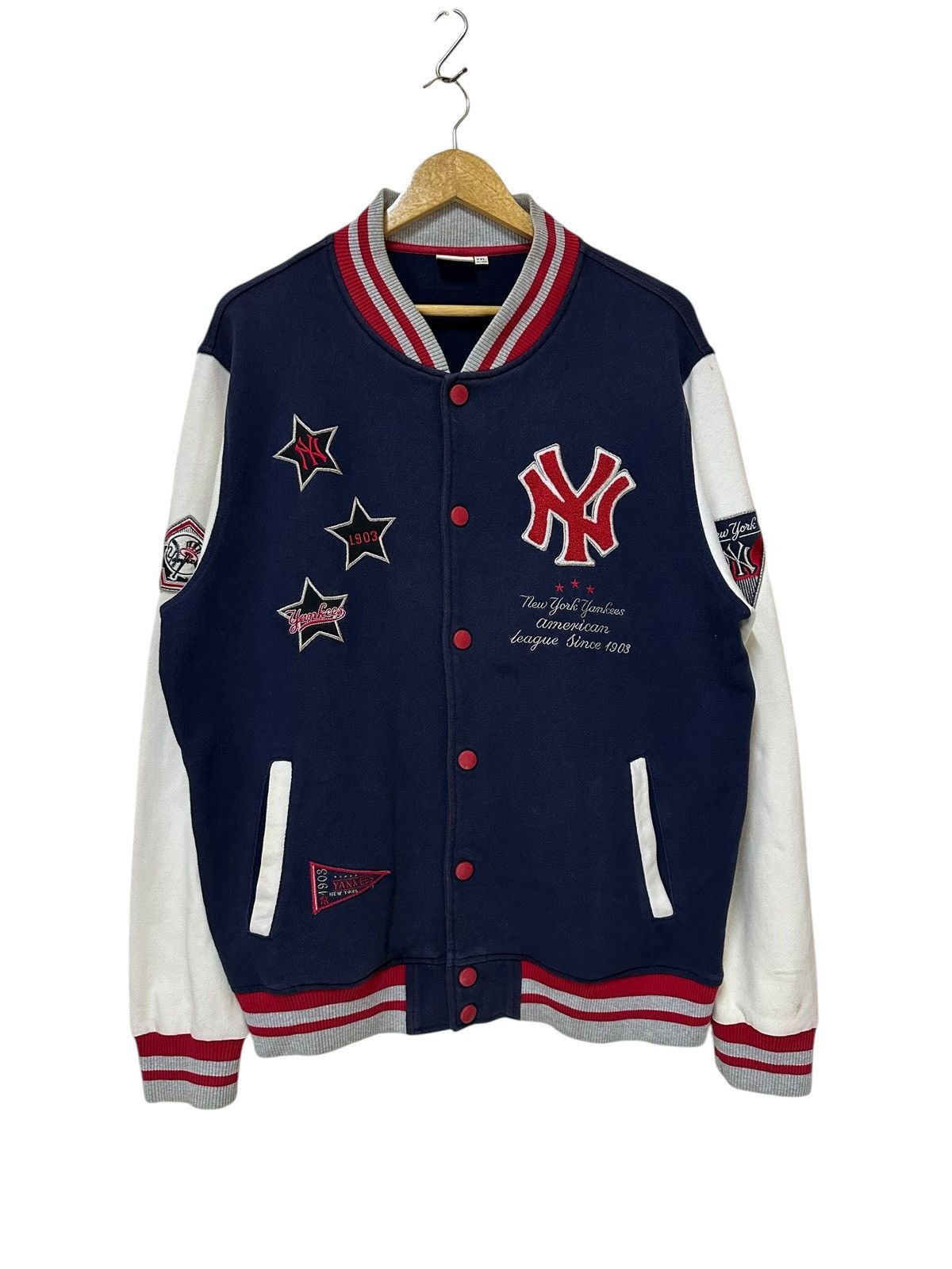 New York Yankees New York Yankees Cotton Varsity Jacket Size US XL / EU 56 / 4 - 1 Thumbnail