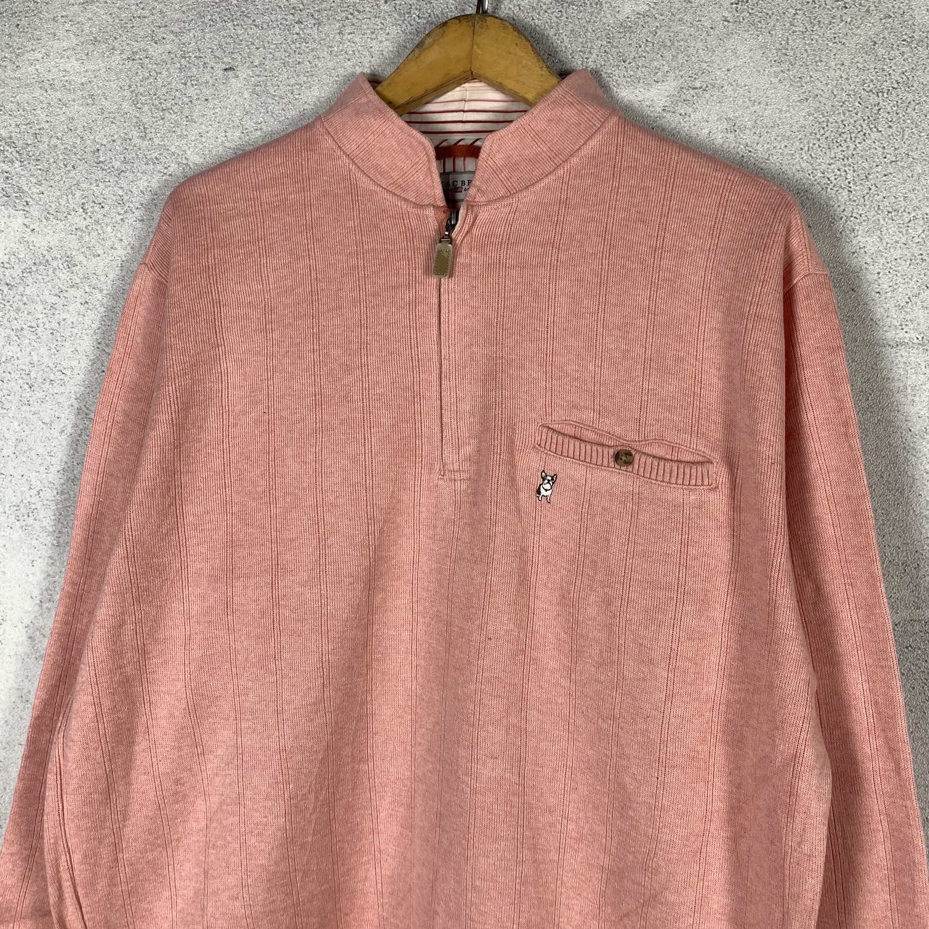 Vintage Vintage 90s Macbet Halfzip Soft Pink Sweatshirt Crewneck Size US L / EU 52-54 / 3 - 2 Thumbnail