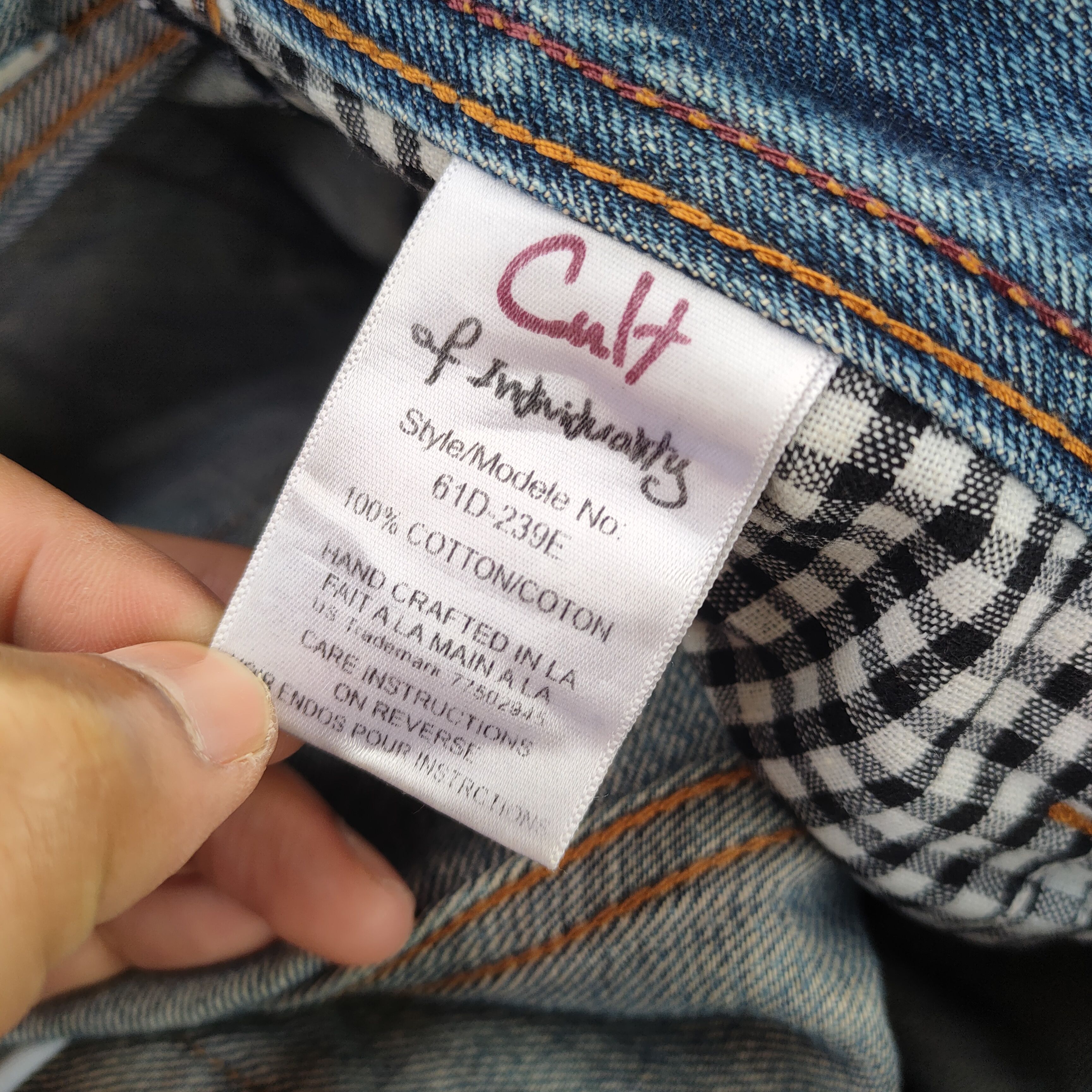 Cult Of Individuality VINTAGE CULT SALVAGE RUSTY FADED DENIM JEANS PANTS Size US 33 - 15 Thumbnail