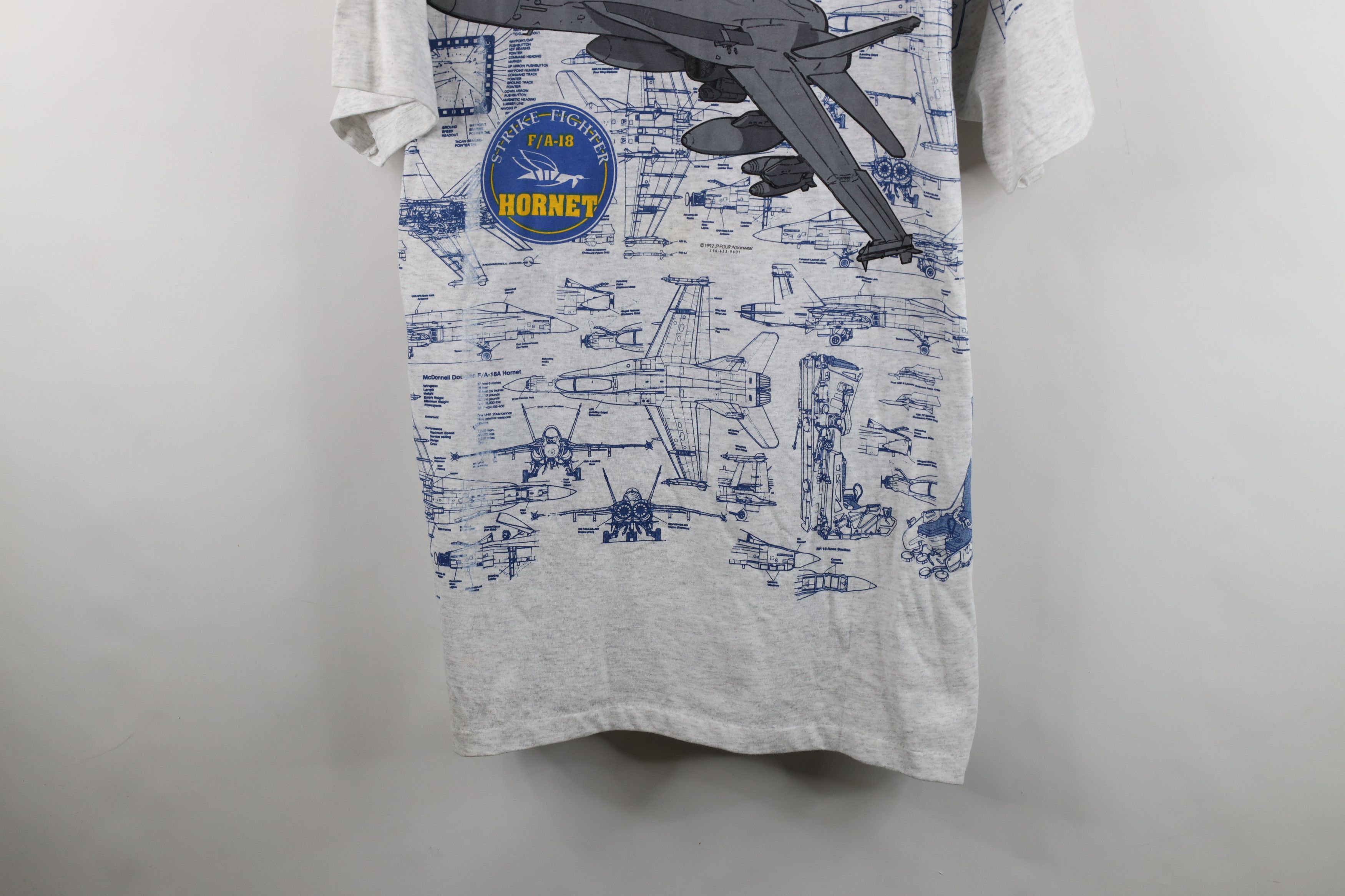 Vintage Vintage 90s F/A-18 War Jet Plane All Over Print T-Shirt USA Size US XXL / EU 58 / 5 - 3 Thumbnail
