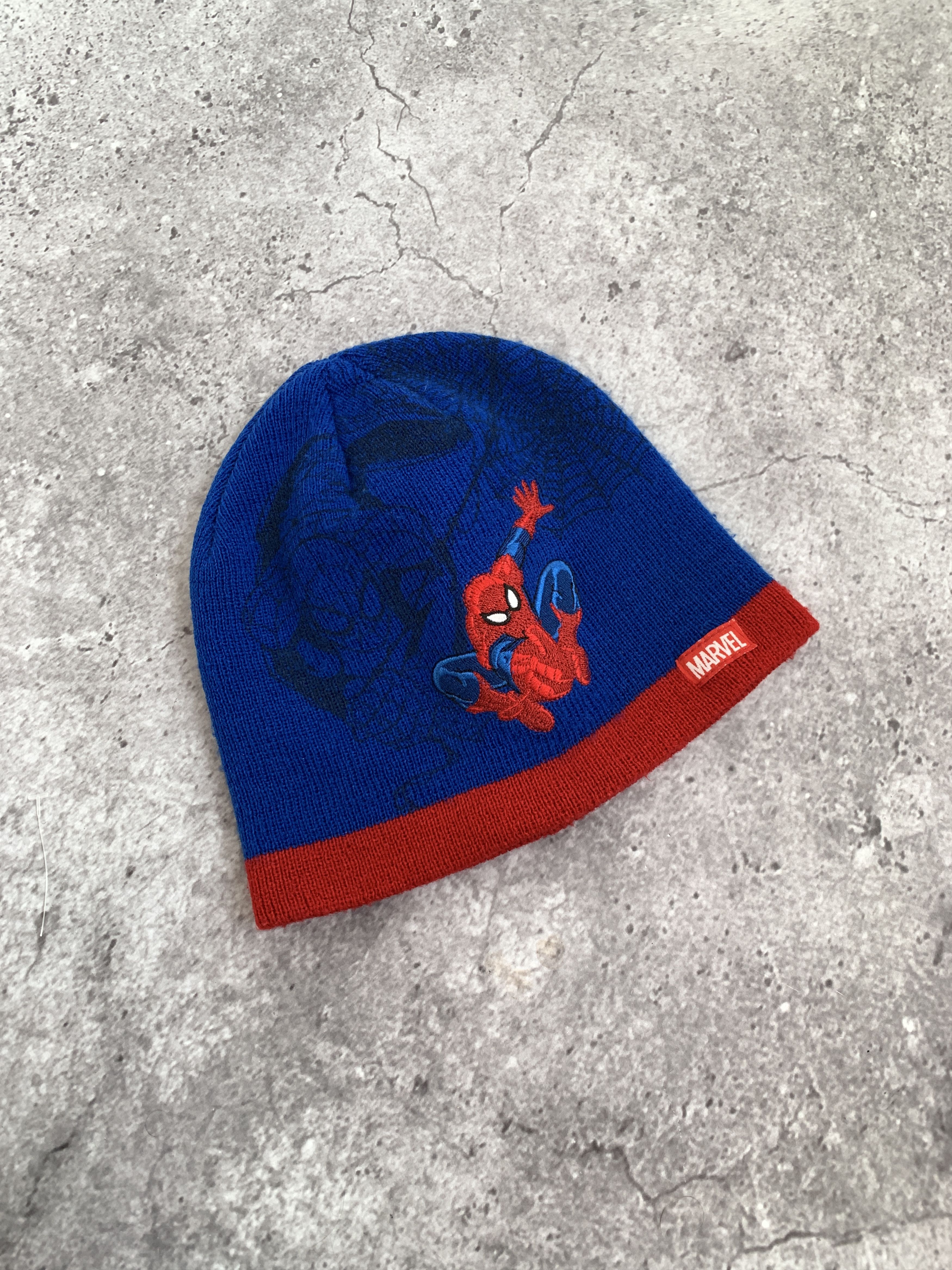 Marvel Comics Vintage Spider Man 90s Embroidered Marvel Beanie Winter Hat Size ONE SIZE - 2 Thumbnail
