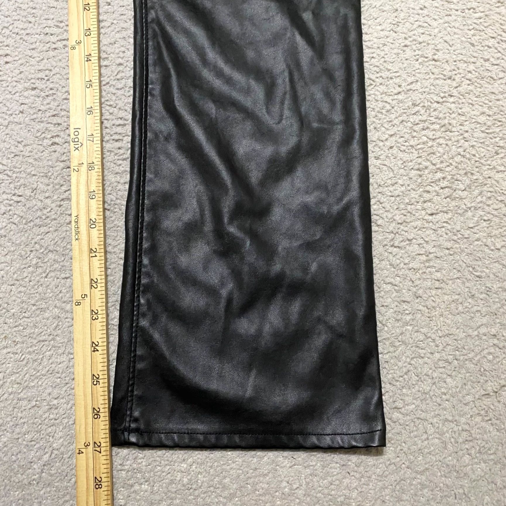Old Navy Old Navy Womens Pants Black sz 14 High Rise Bootcut Faux Leather Goth Motorcycle Size 36" / US 14 / IT 50 - 3 Thumbnail
