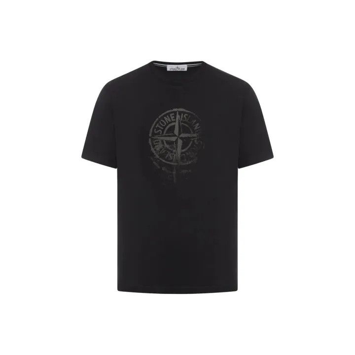 Stone Island Stone Island Black Compass Logo T-Shirt Size US XL / EU 56 / 4 - 1 Thumbnail