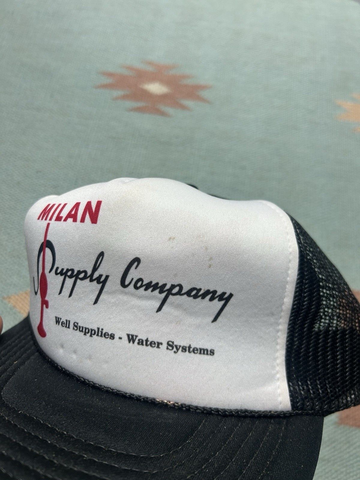 Vintage Vtg trucker hat Milan supply company well water systems Mich Size ONE SIZE - 3 Thumbnail