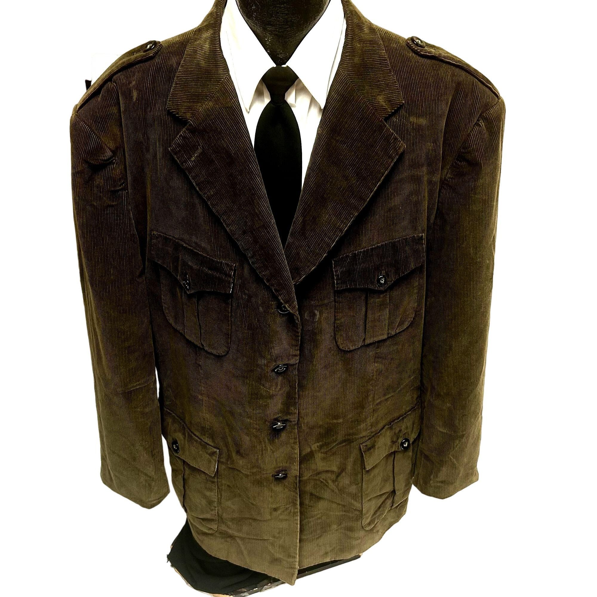 Astor Black BESPOKE Handmade Men's Green Corduroy Sport Coat