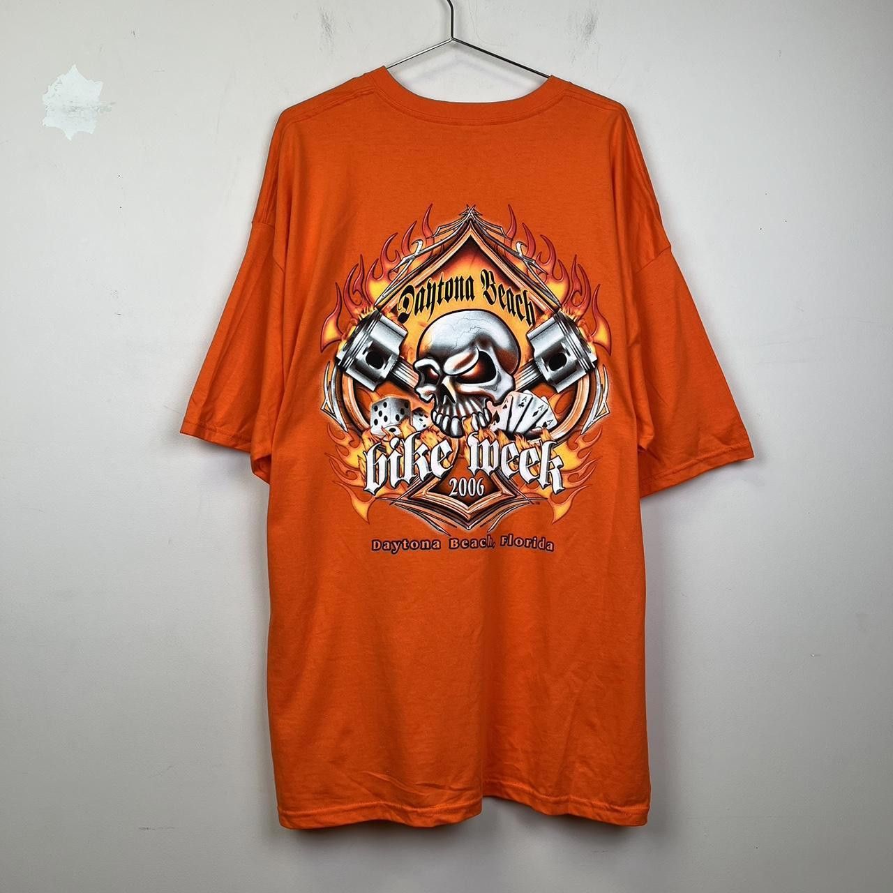 Designer Daytona Beach Bike Week 2006 T-Shirt - Fiery Skull Design Size US XXL / EU 58 / 5 - 1 Thumbnail