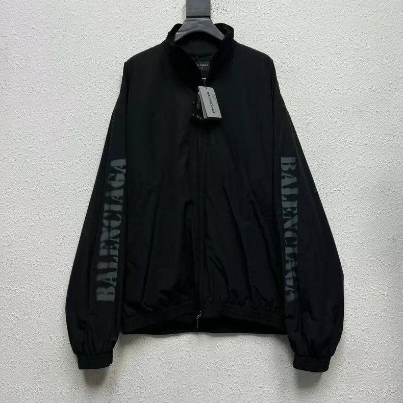 Balenciaga Balenciaga Logo Printed High Neck Zip-Up Long Sleeve Jacke Size US XS / EU 42 / 0 - 1 Thumbnail