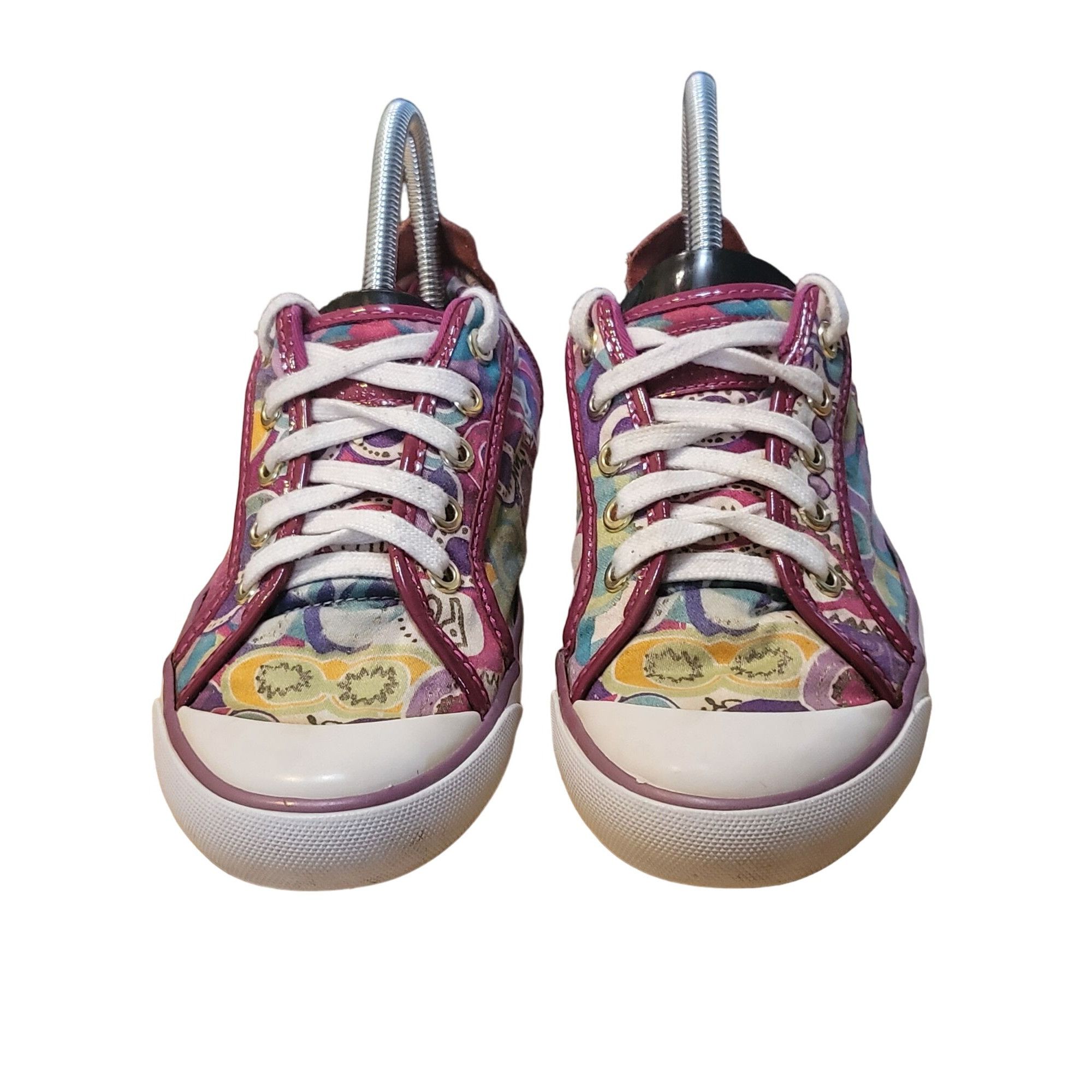 Coach Coach Poppy Barrett Sneakers Women Sz 7 B Multicolor Logo Pr Size US 7 / IT 37 - 3 Thumbnail