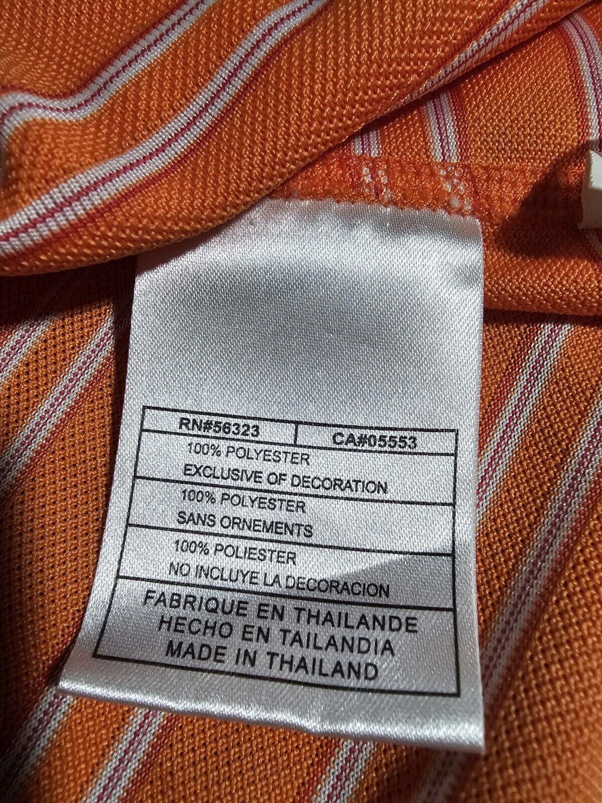 Nike Broadlands Golf Club Nike Polo shirt large orange striped Size US L / EU 52-54 / 3 - 7 Thumbnail