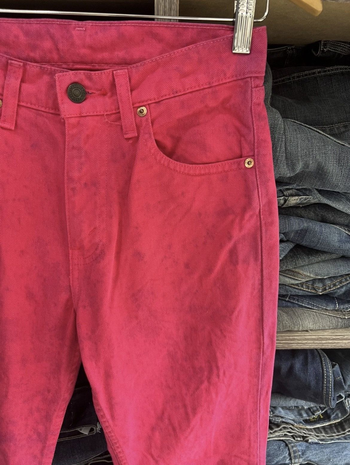 Levi's Vintage Clothing 🔥Rare Vintage Pink Levis Button J41 Denim Size US 27 - 10 Thumbnail