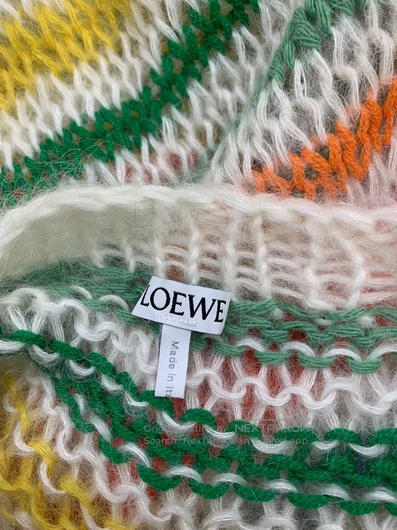 Loewe Loewe Big logo colorful striped mohair sweater Size M / US 6-8 / IT 42-44 - 4 Thumbnail