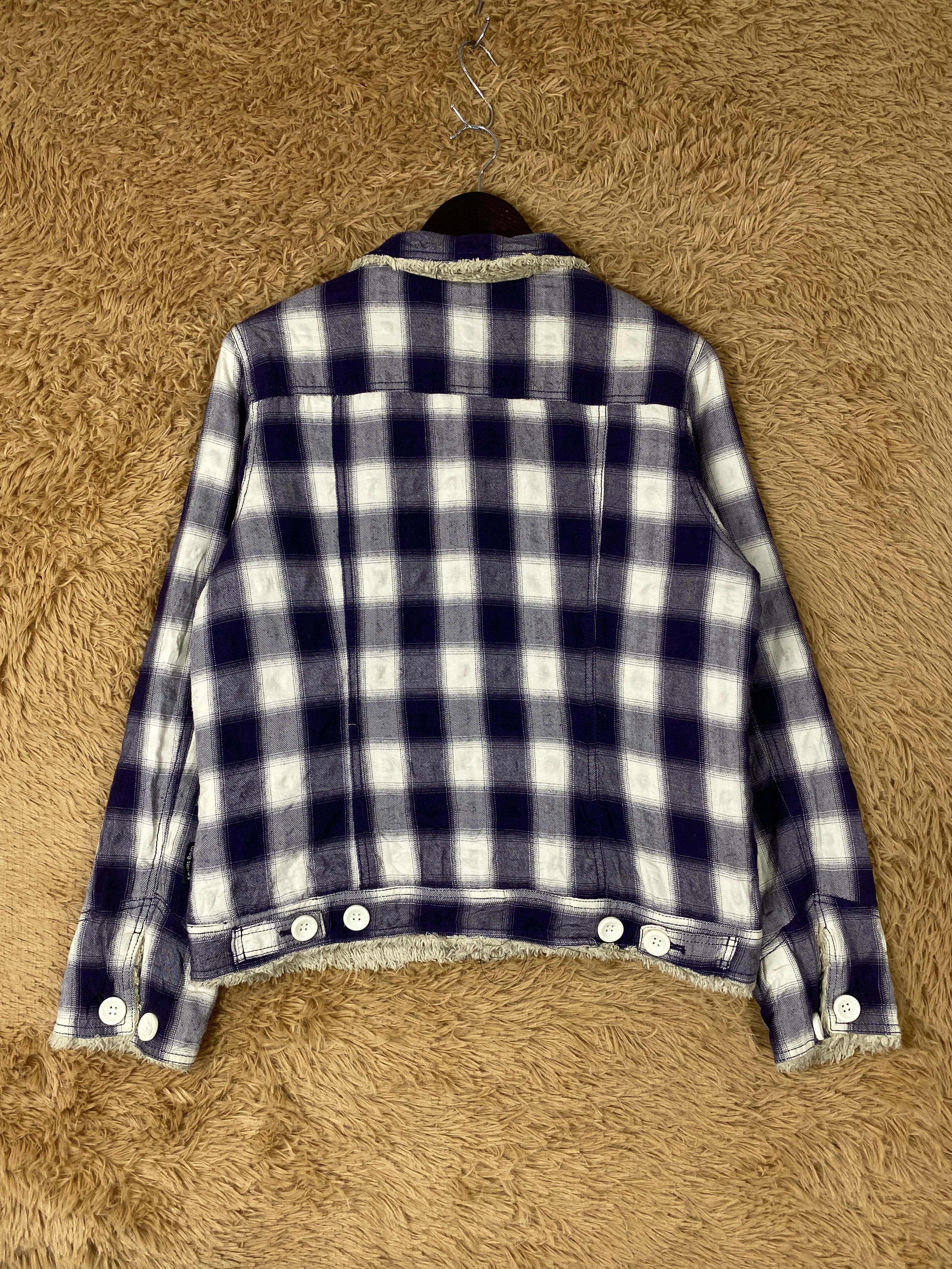 Japanese Brand Vintage Drug Store's Flannel Sherpa Lining Jacket J1980 Size US XS / EU 42 / 0 - 7 Thumbnail