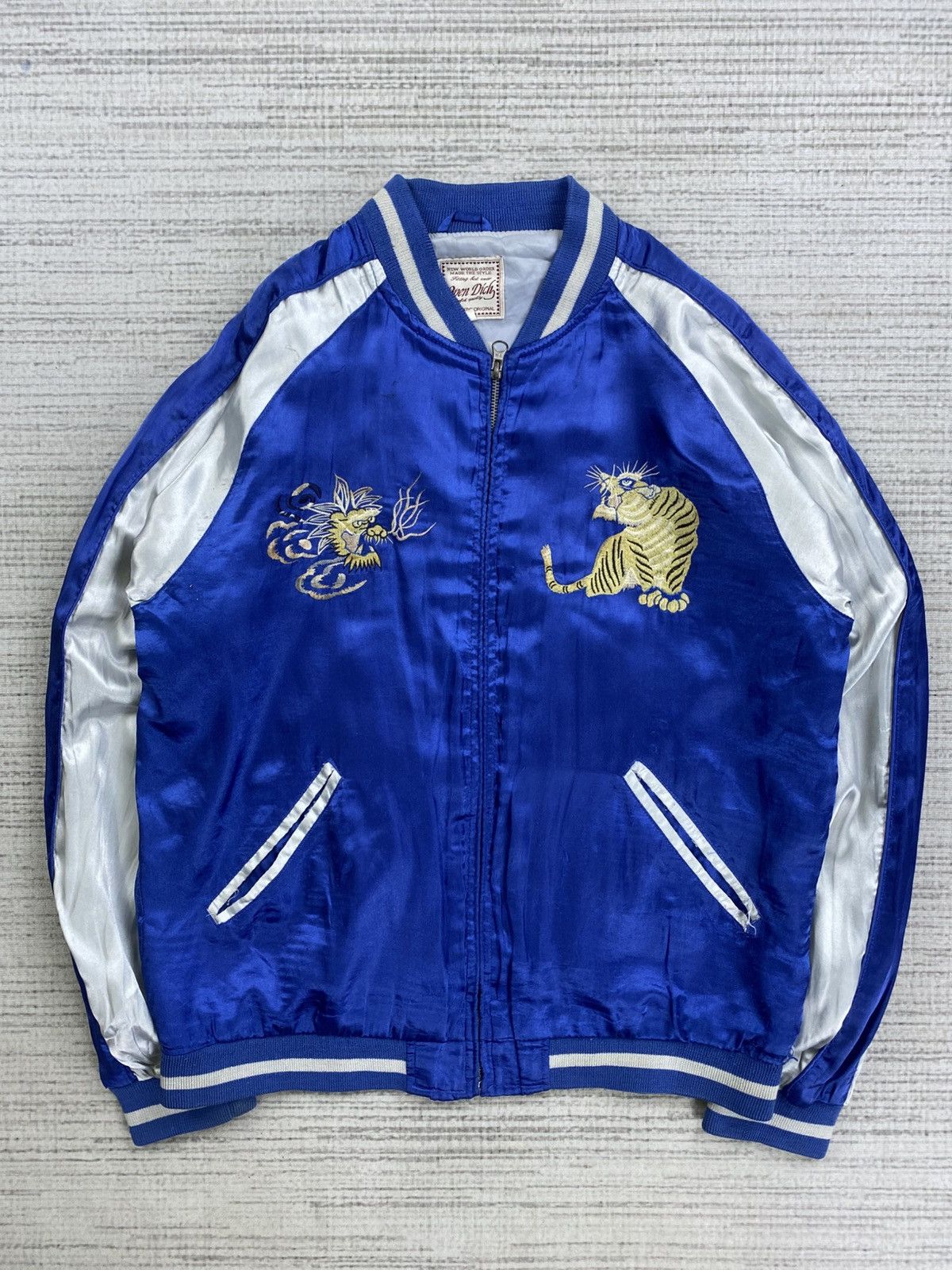 Japanese Brand × Vintage Vtg Open Dich Japan Dragon X Tiger Embroidery Sukajan Jacket Size US M / EU 48-50 / 2 - 5 Thumbnail
