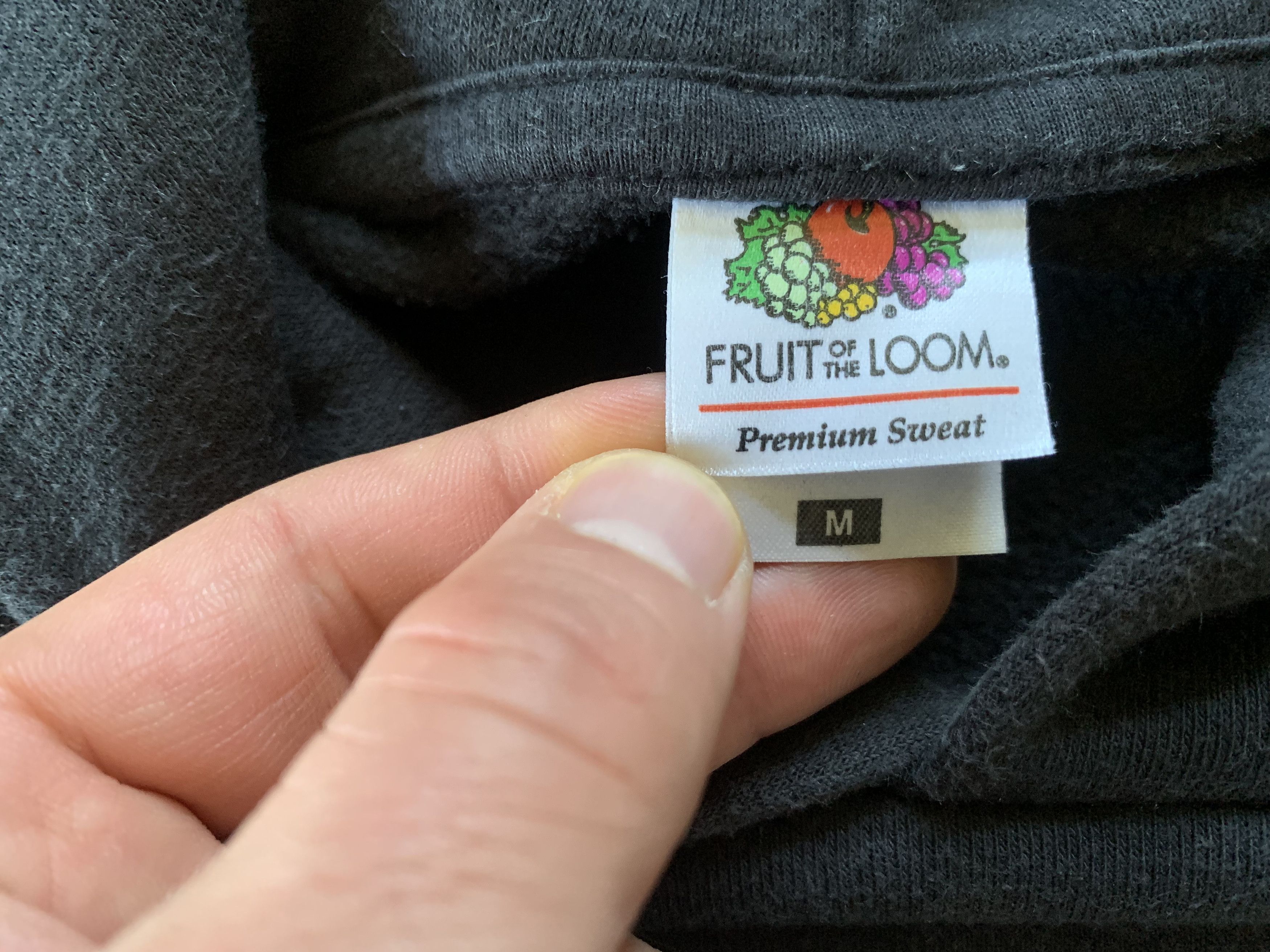 Fruit Of The Loom Fruit Of The Loom Cotton Black Printed Hoodie Size US M / EU 48-50 / 2 - 8 Thumbnail