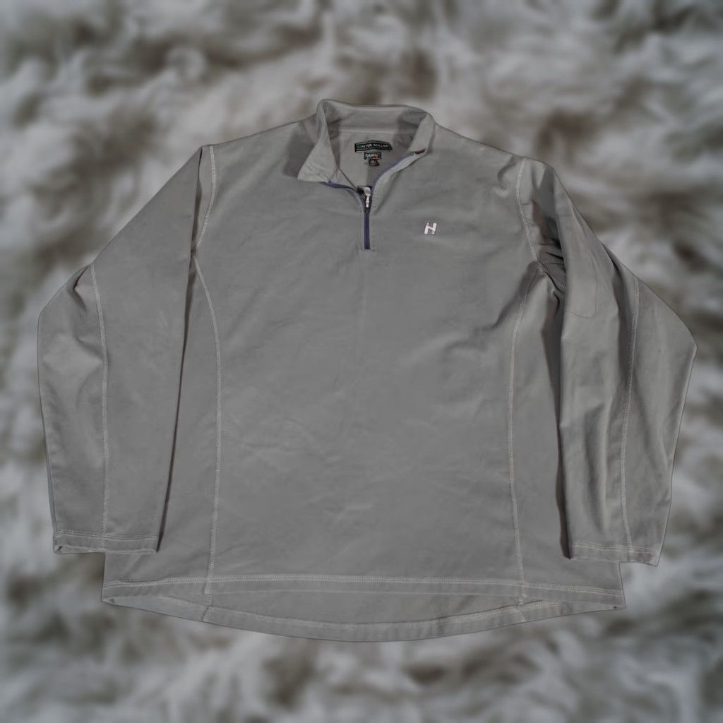 Peter Millar Peter Millar Wind Element 4 1/4 Zip Pullover Mens XL Fleece Golf Gray Shirt Size US XL / EU 56 / 4 - 1 Thumbnail