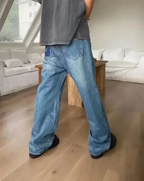VIBE Retro Straight Cut Washed Jeans Size US 30 / EU 46 - 3 Thumbnail