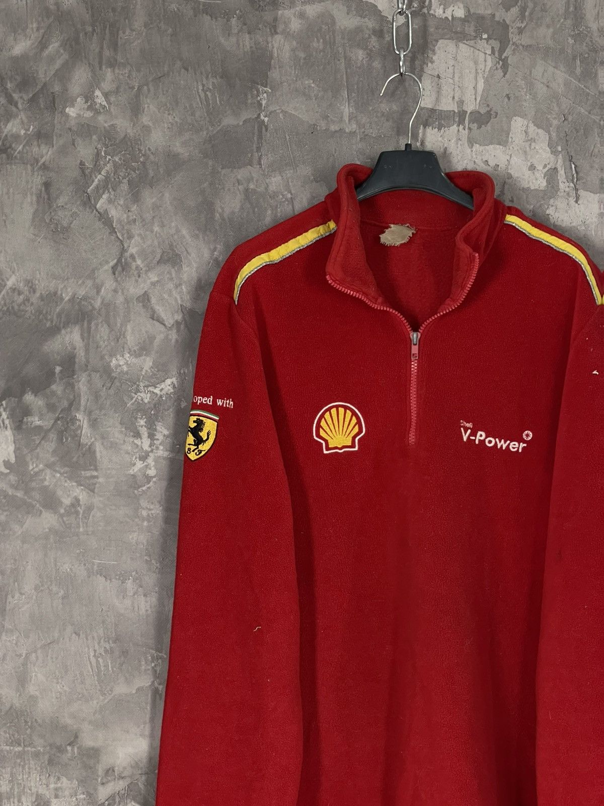 Ferrari × Vintage 💥CRAZY FERRARI SF RED FLEECE JACKET Size US M / EU 48-50 / 2 - 3 Thumbnail