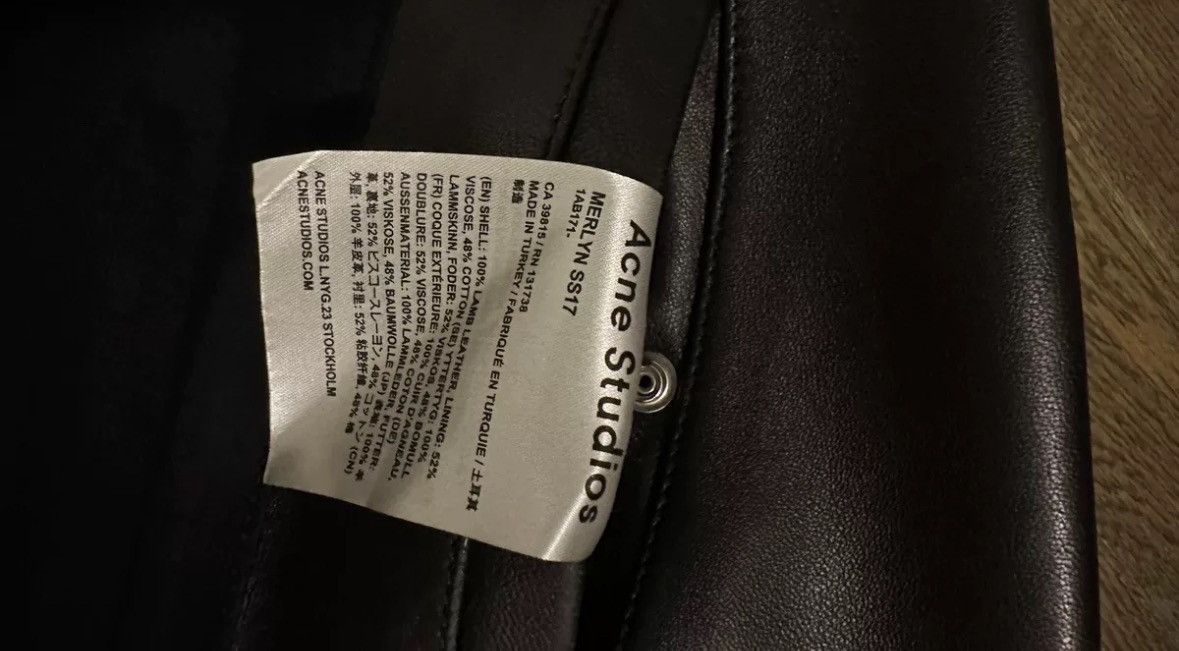 Acne Studios Acne studios Leather jacket Size US M / EU 48-50 / 2 - 8 Thumbnail