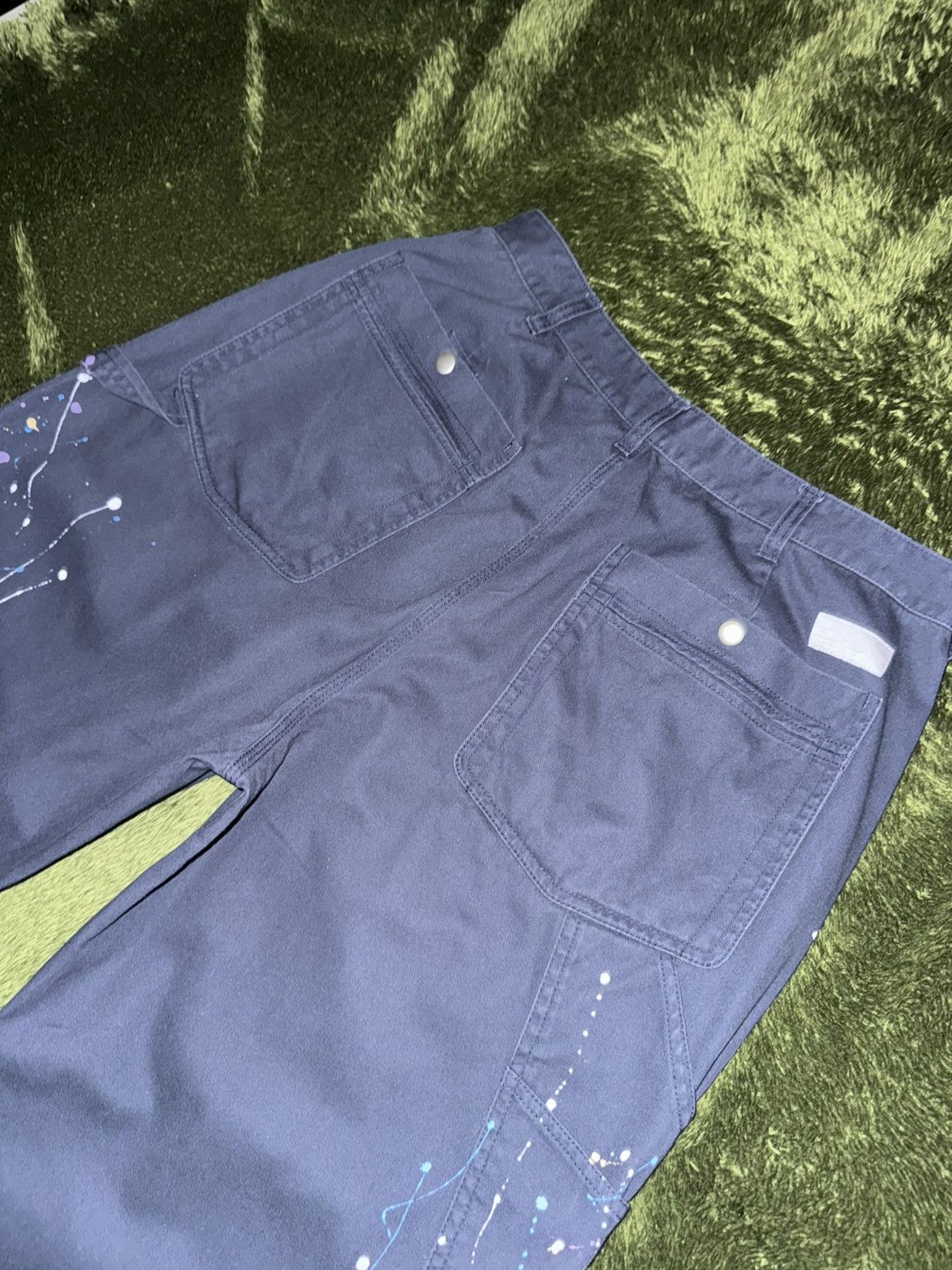thisisneverthat [L] YESEYESEE Painted Cotton Carpenter Work Pants navy Size US 36 / EU 52 - 9 Thumbnail