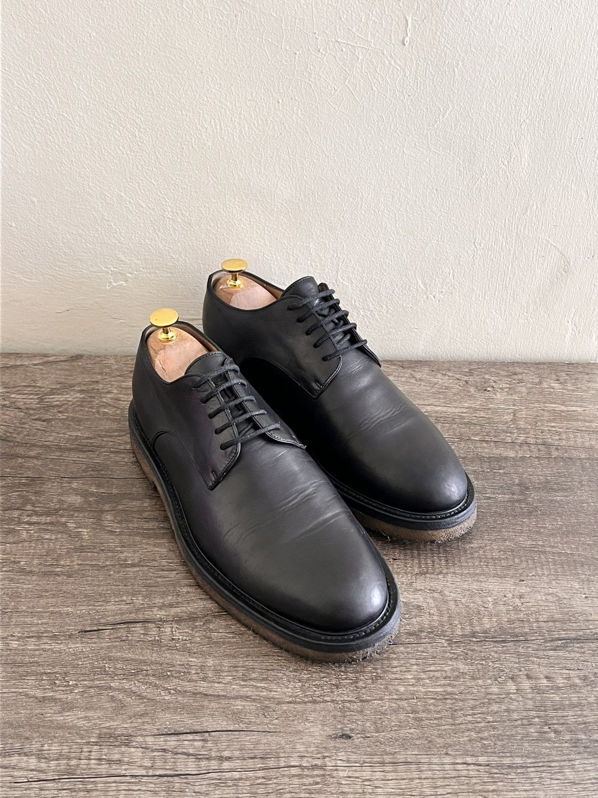Dries Van Noten Dries Van Noten Leather CrepeSole Derbies Size US 8 / EU 41 - 3 Thumbnail