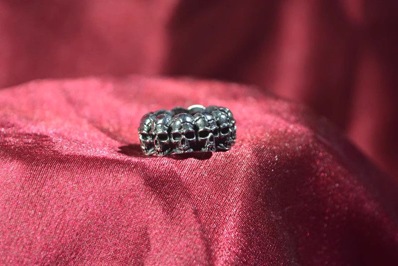 Jewelry Skull Vibe Jewelry Rings Open Size Chrome Ring (Size 7-13) Size ONE SIZE - 3 Thumbnail