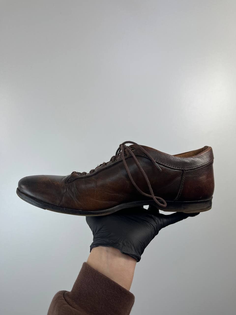Doucal's Doucal's Leather Oxford Shoes Brown Handmade Size 40 Size US 7 / EU 40 - 3 Thumbnail