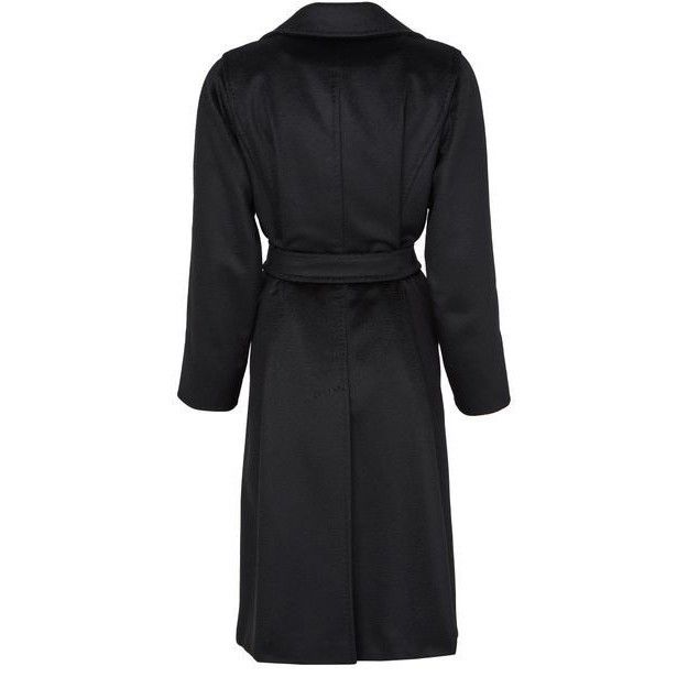 Max Mara MAX MARA Manuela Belted Maxi Black Long Coat New & Authentic Size XS / US 0-2 / IT 36-38 - 2 Thumbnail