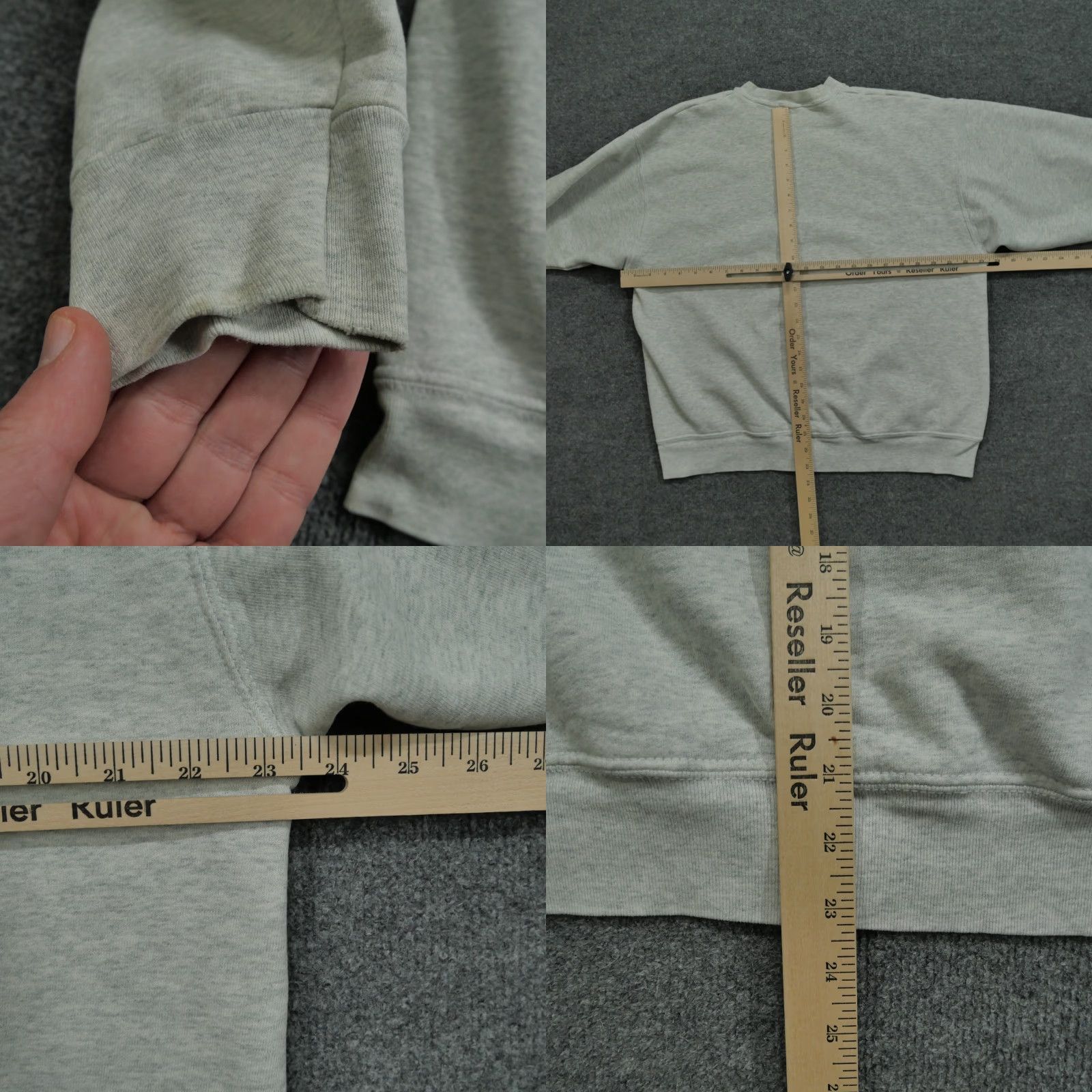 Fruit Of The Loom VINTAGE Fruit of the Loom Sweatshirt Men 90s Pullover Crew Neck XL Gray/Gray Football Winter 1997 Size US XL / EU 56 / 4 - 9 Thumbnail