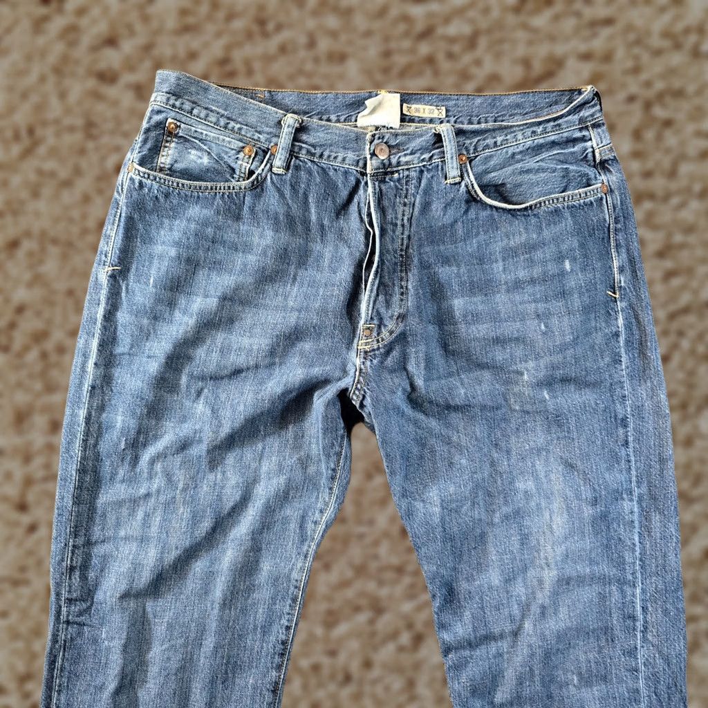 Polo Ralph Lauren Polo Ralph Lauren Jeans Mens 36x32 Blue Denim Straight Leg Distressed Logo Regular Mens Size US M / EU 48-50 / 2 - 1 Thumbnail